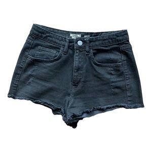 Mossimo Black distressed denim cut off shorts size 7